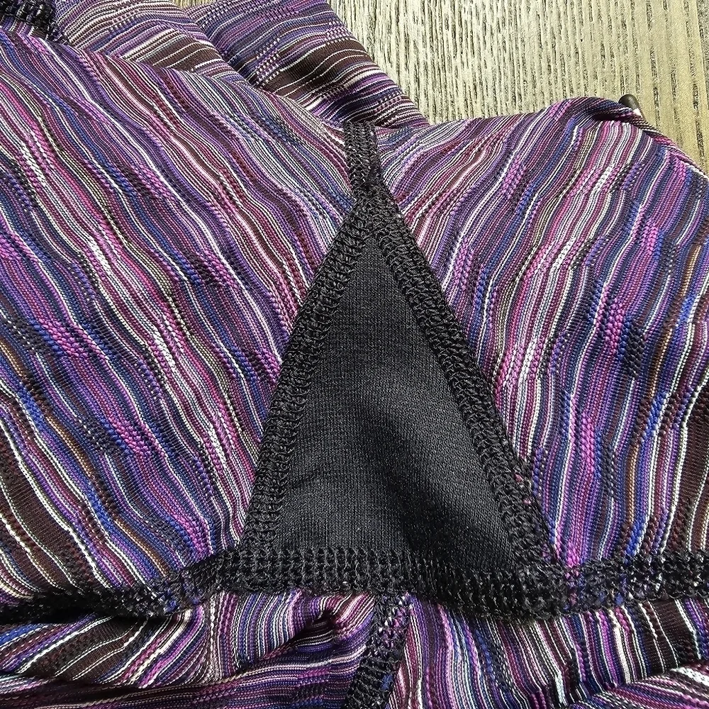 Lululemon Pace Rival Crop Leggings Space Dye Twist Ultra Violet Multi Size 4